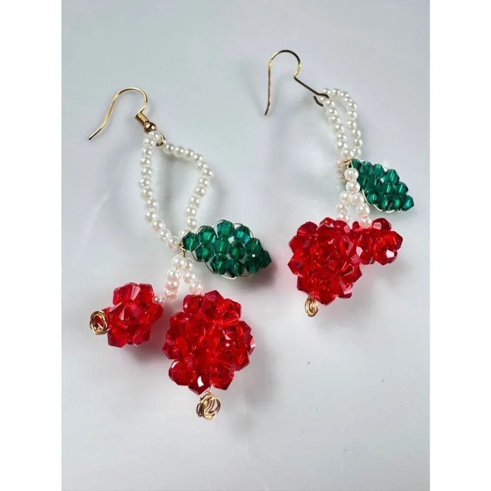 Zara crystal Cherry’s Earrings